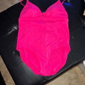 Hot Pink brand new plus size one piece bathing suit.